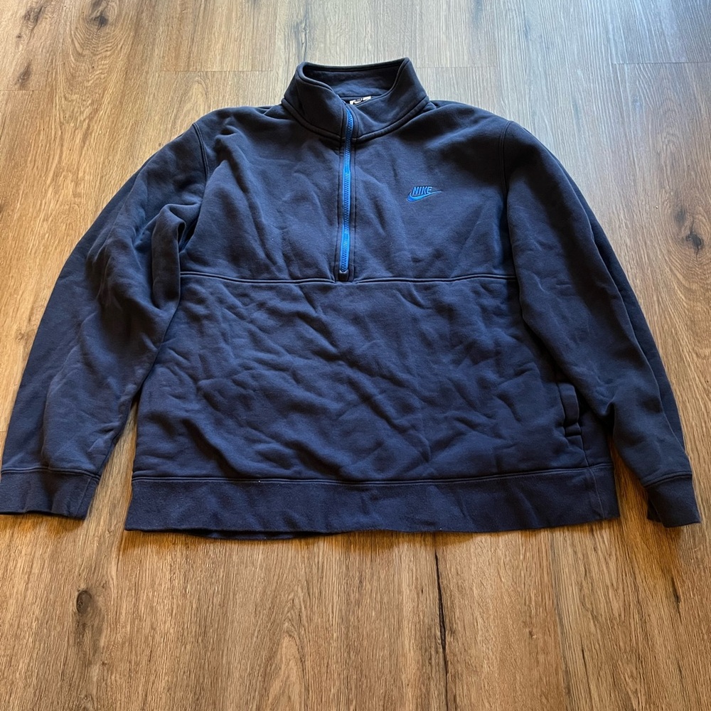 Nike Dark Blue Half-Zip Sweatshirt